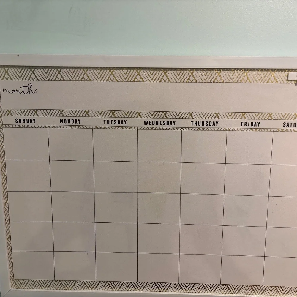 Whiteboard calendar